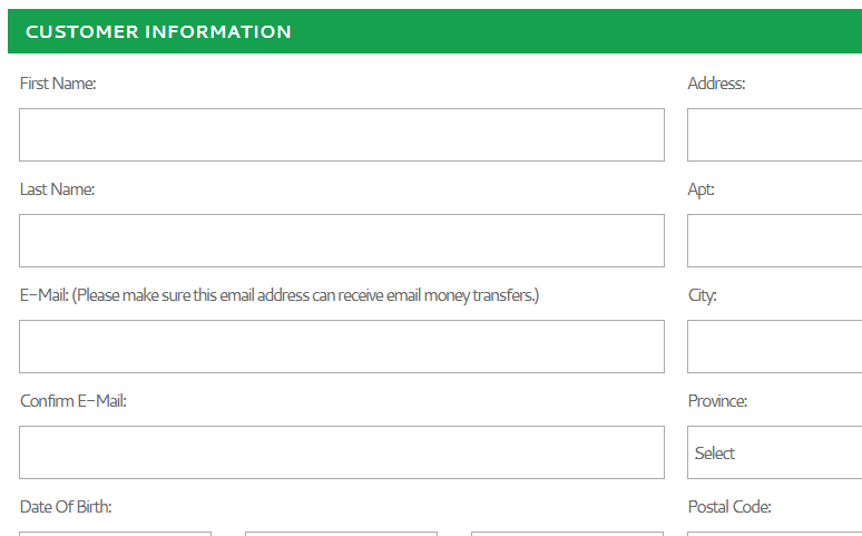 No refusal loans Application Form